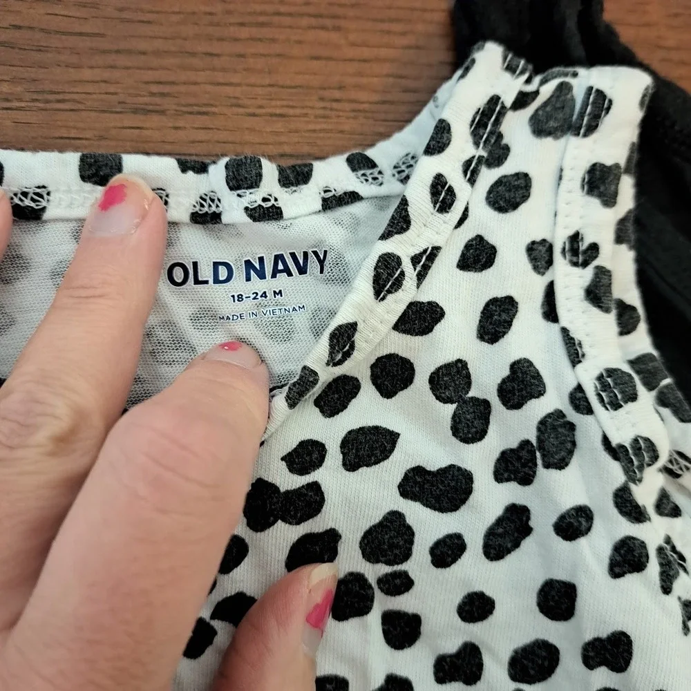 Old Navy and LPK Toddler Girl Tank Top Bundle 18-24M Ruffle Ribbed Dalmatian 5pc